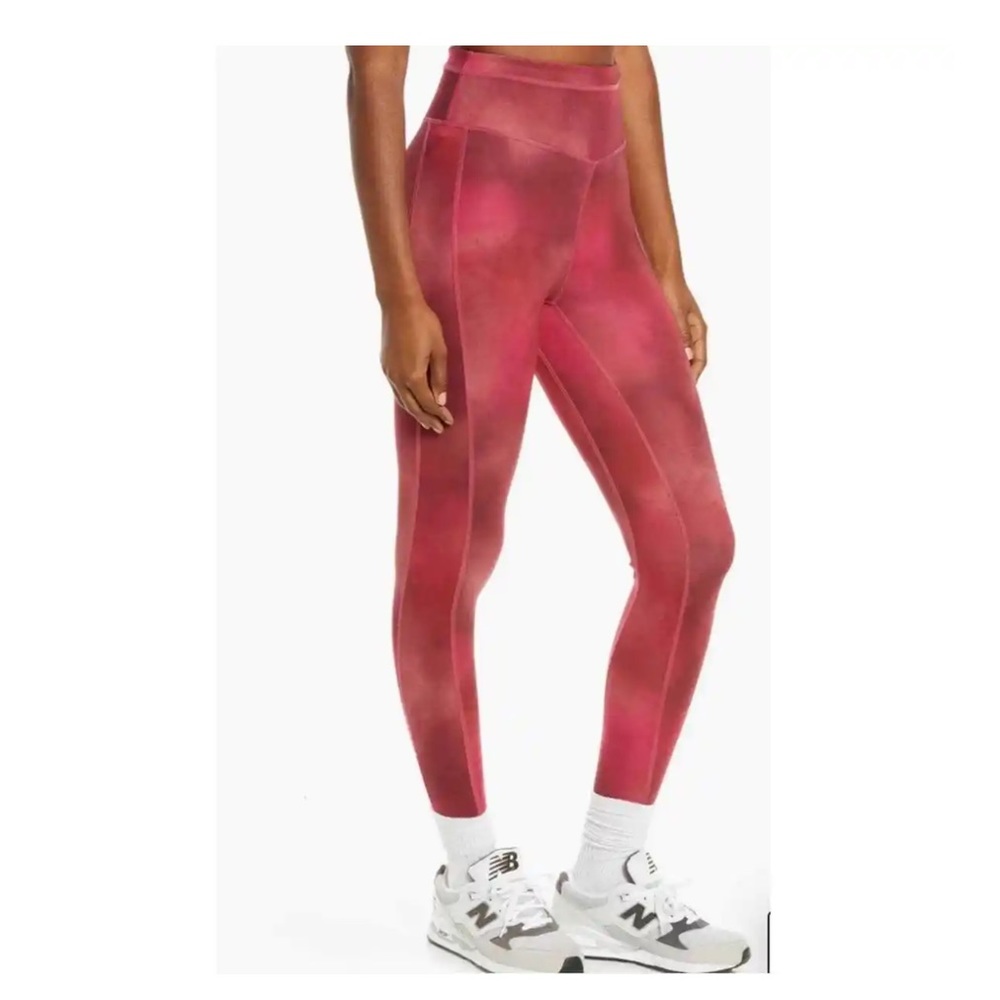 Free People Movement Beat the Heat Leggings reversible Red Combo